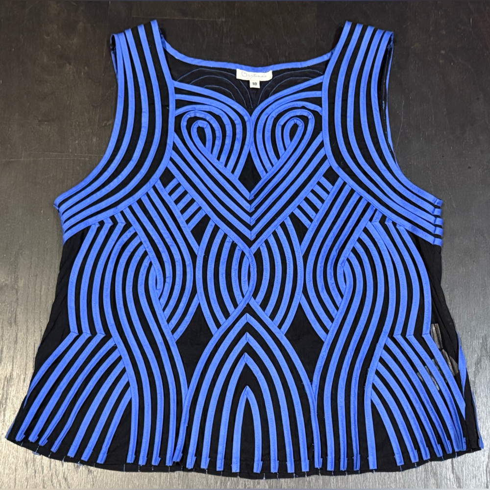 Obstinee Plus Blue Black Swirl Too Size 16